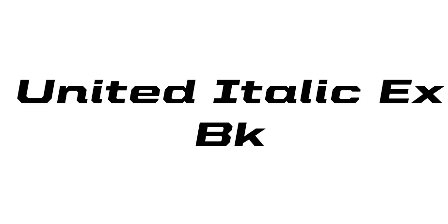 Fonte United Italic Ex Bk