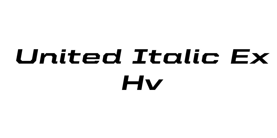 Fonte United Italic Ex Hv