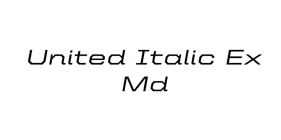 Fonte United Italic Ex Md