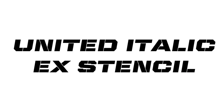 Fonte United Italic Ex Stencil