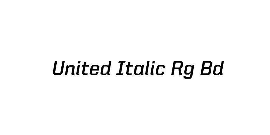 Fonte United Italic Rg Bd