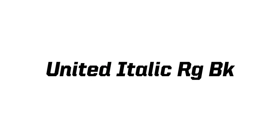 Fonte United Italic Rg Bk