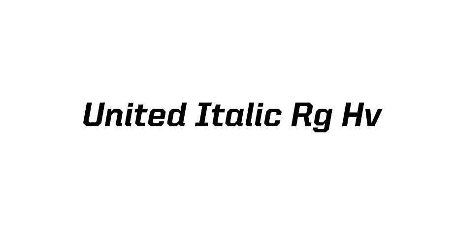 Fonte United Italic Rg Hv