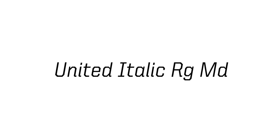 Fonte United Italic Rg Md