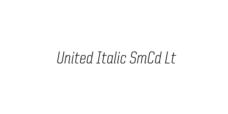 Fonte United Italic SmCd Lt