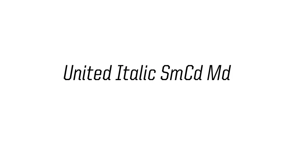 Fonte United Italic SmCd Md