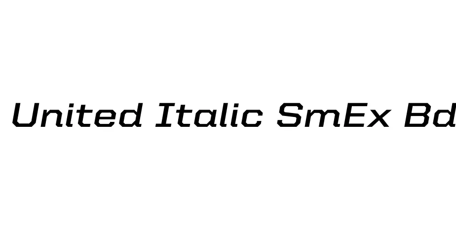 Fonte United Italic SmEx Bd