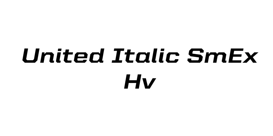 Fonte United Italic SmEx Hv