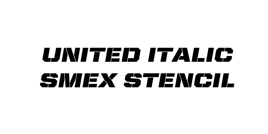 Fonte United Italic SmEx Stencil