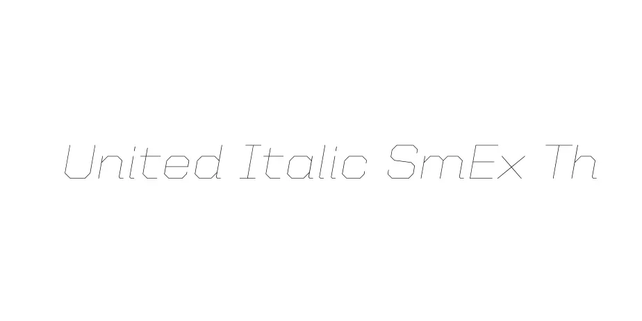 Fonte United Italic SmEx Th