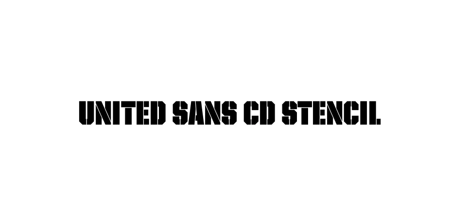 Fonte United Sans Cd Stencil