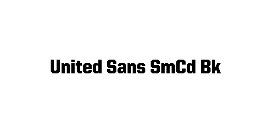 Fonte United Sans SmCd Bk