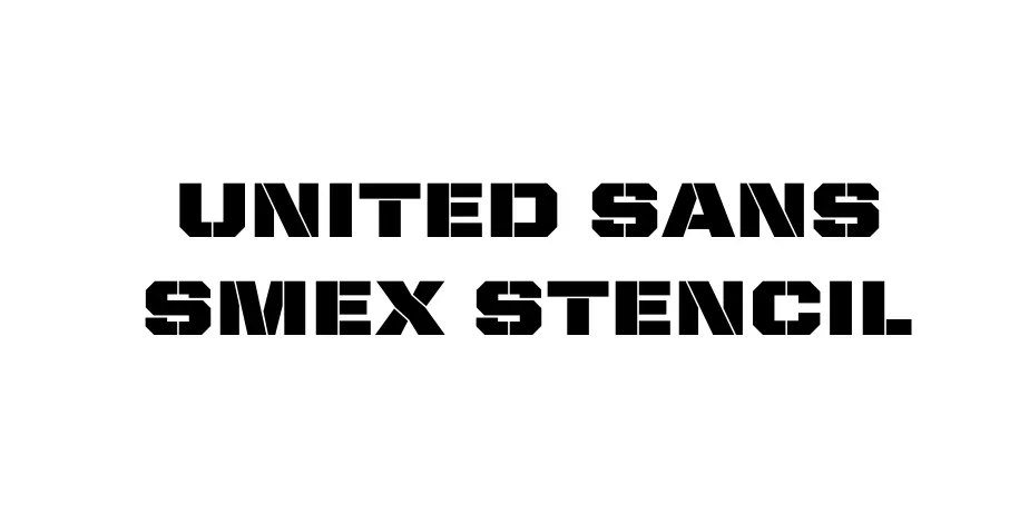 Fonte United Sans SmEx Stencil