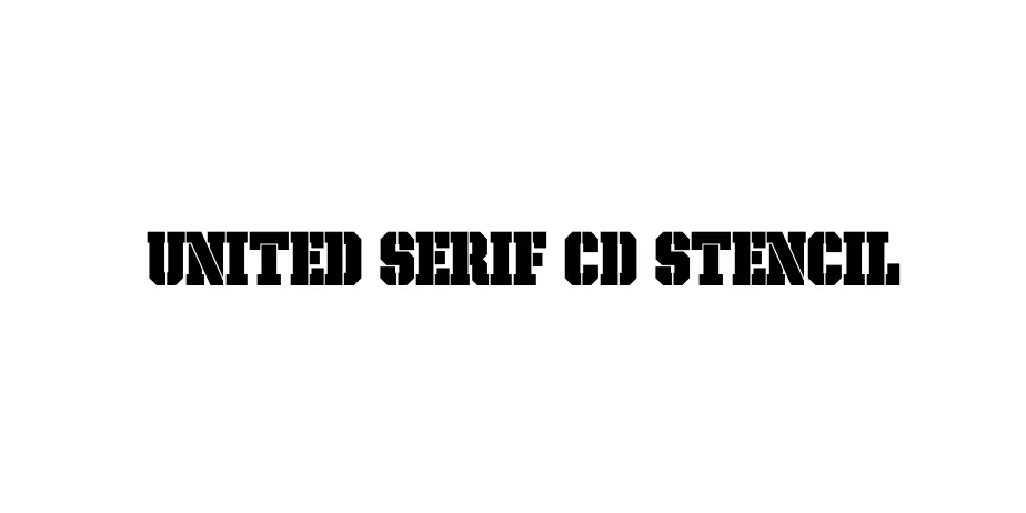 Fonte United Serif Cd Stencil