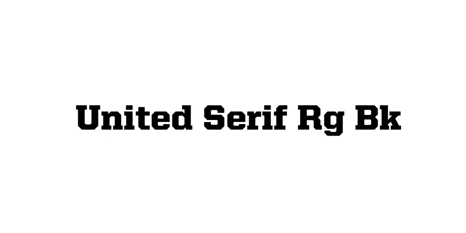 Fonte United Serif Rg Bk