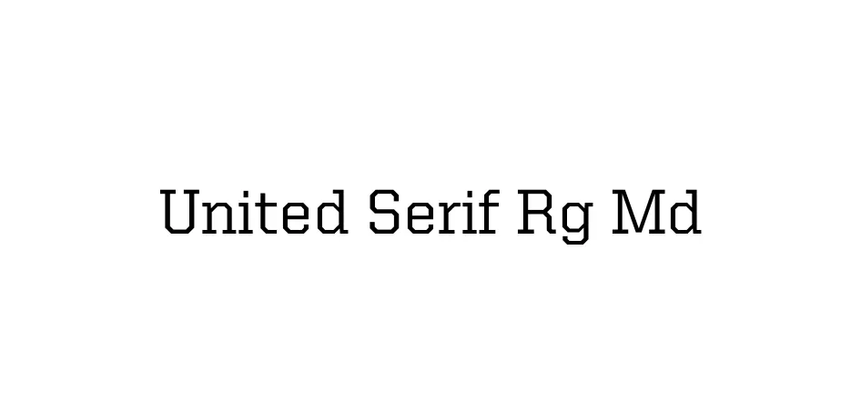 Fonte United Serif Rg Md