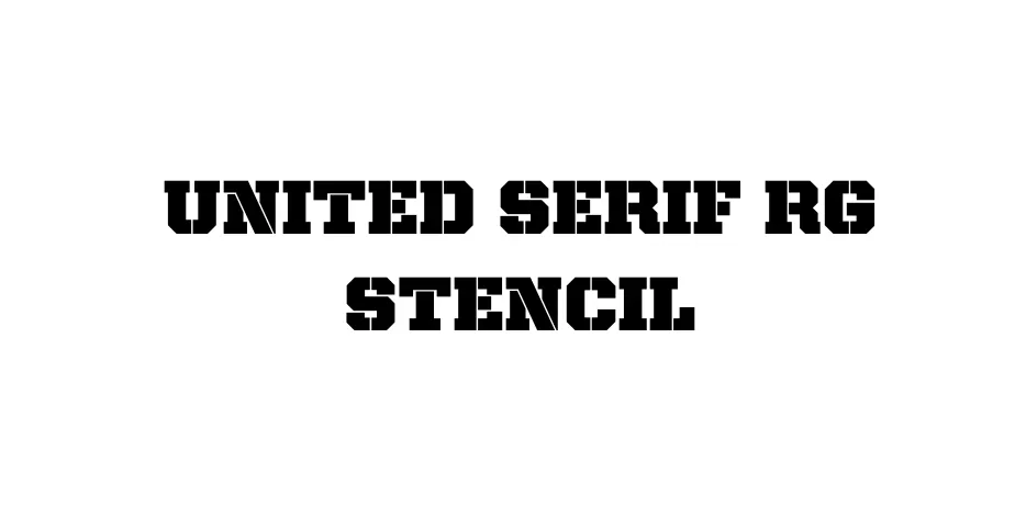 Fonte United Serif Rg Stencil