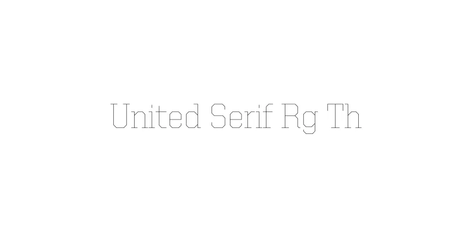 Fonte United Serif Rg Th