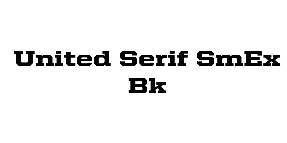 Fonte United Serif SmEx Bk