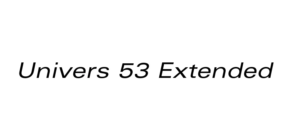 Fonte Univers 53 Extended