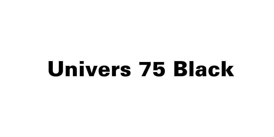 Fonte Univers 75 Black