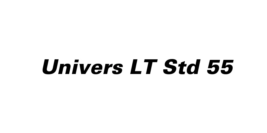 Fonte Univers LT Std 55