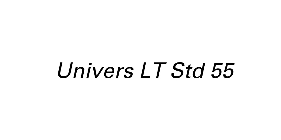 Fonte Univers LT Std 55