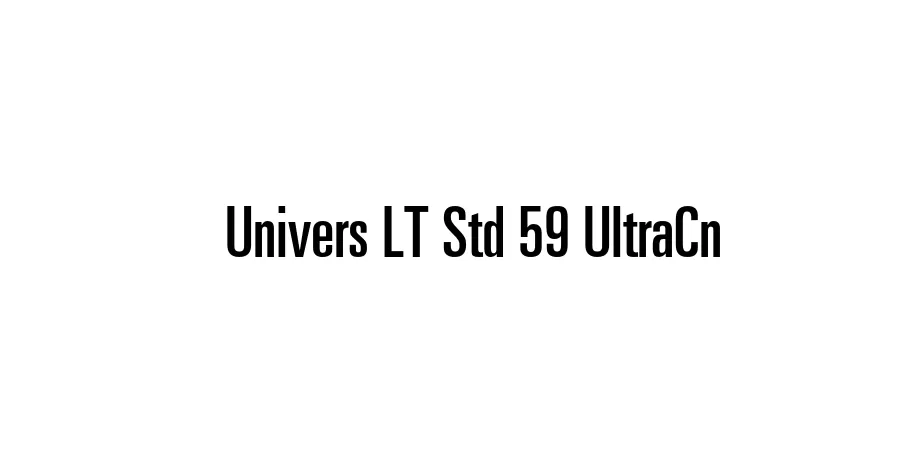 Fonte Univers LT Std 59 UltraCn