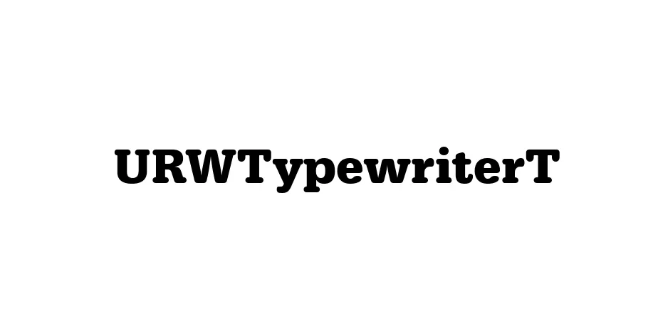 Fonte URWTypewriterT