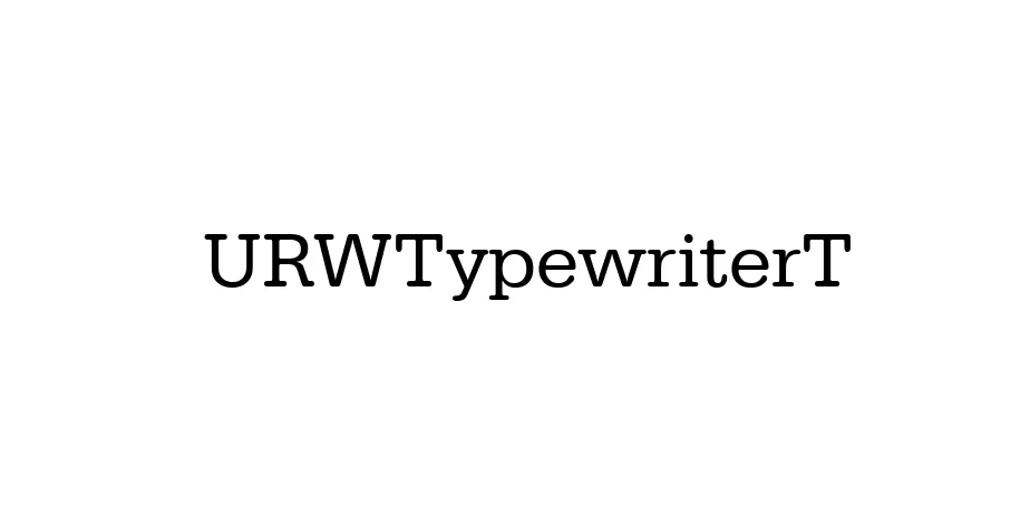 Fonte URWTypewriterT