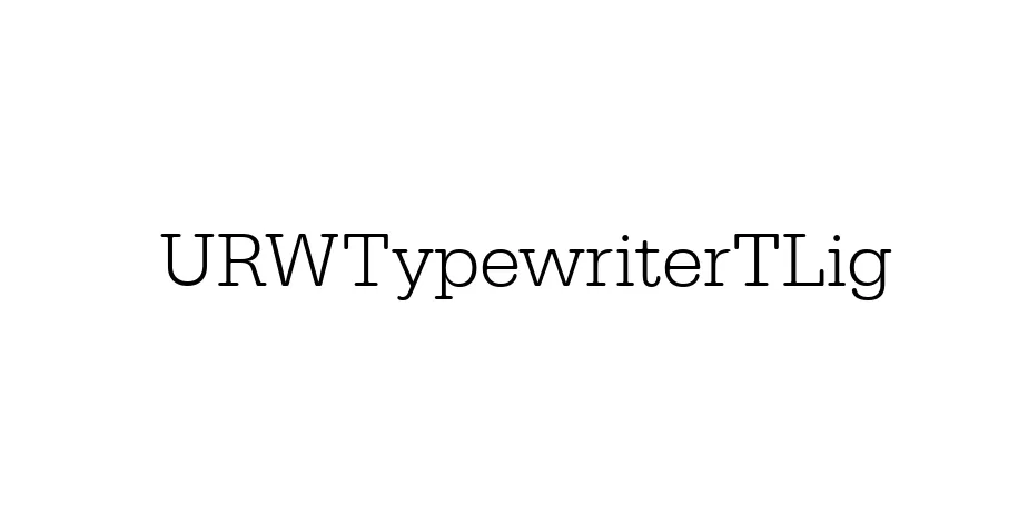 Fonte URWTypewriterTLig