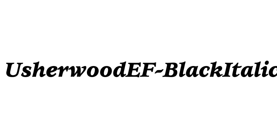 Fonte UsherwoodEF-BlackItalic