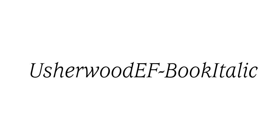 Fonte UsherwoodEF-BookItalic