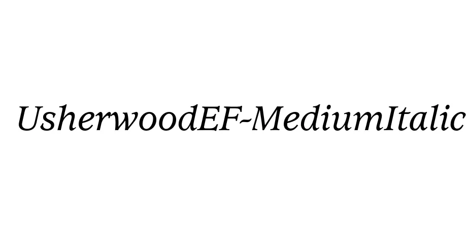 Fonte UsherwoodEF-MediumItalic