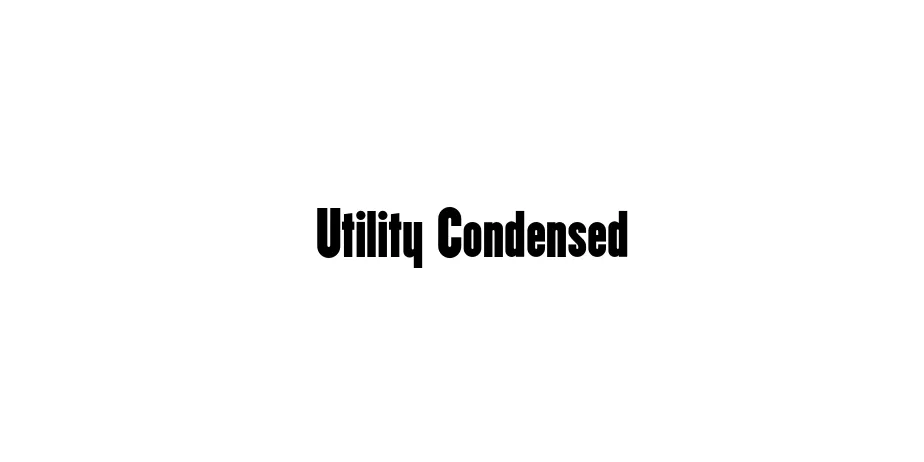 Fonte Utility Condensed