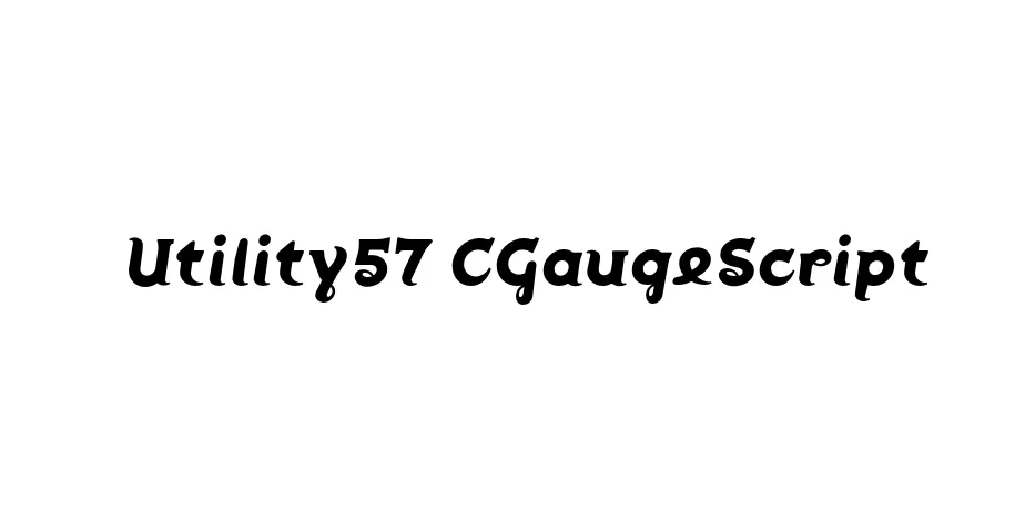 Fonte Utility57 CGaugeScript