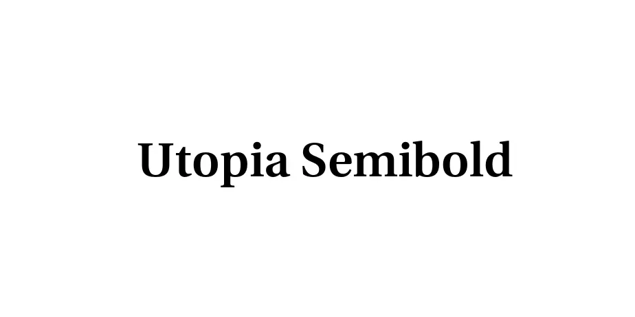 Fonte Utopia Semibold