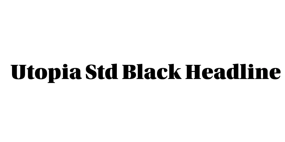 Fonte Utopia Std Black Headline