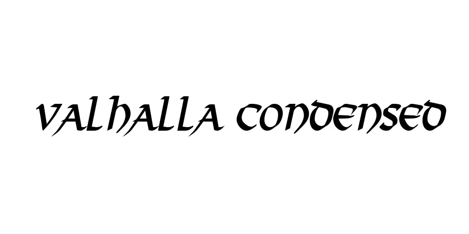 Fonte Valhalla Condensed