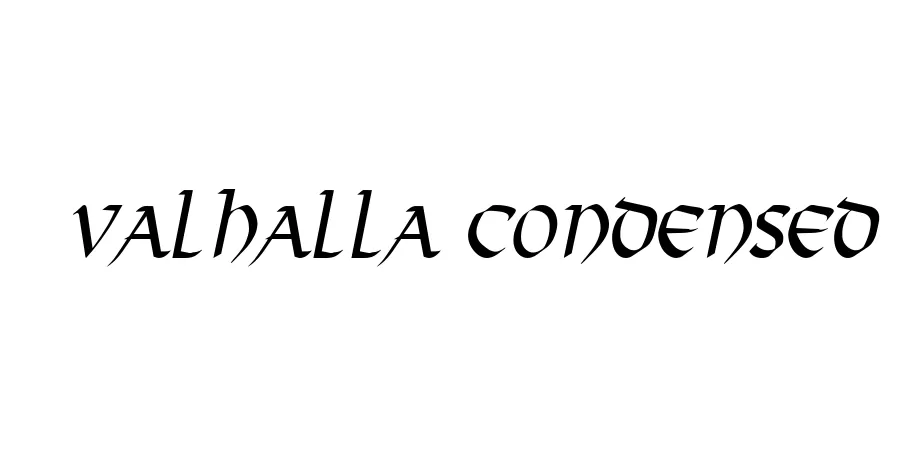 Fonte Valhalla Condensed