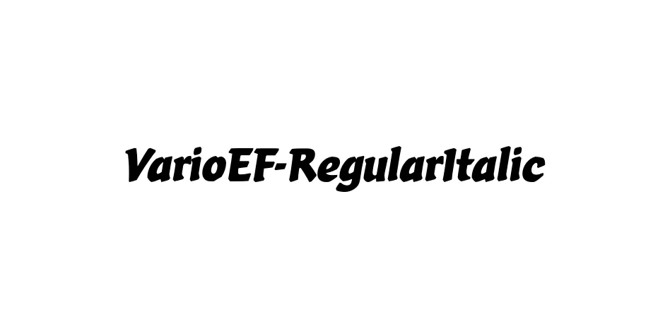 Fonte VarioEF-RegularItalic