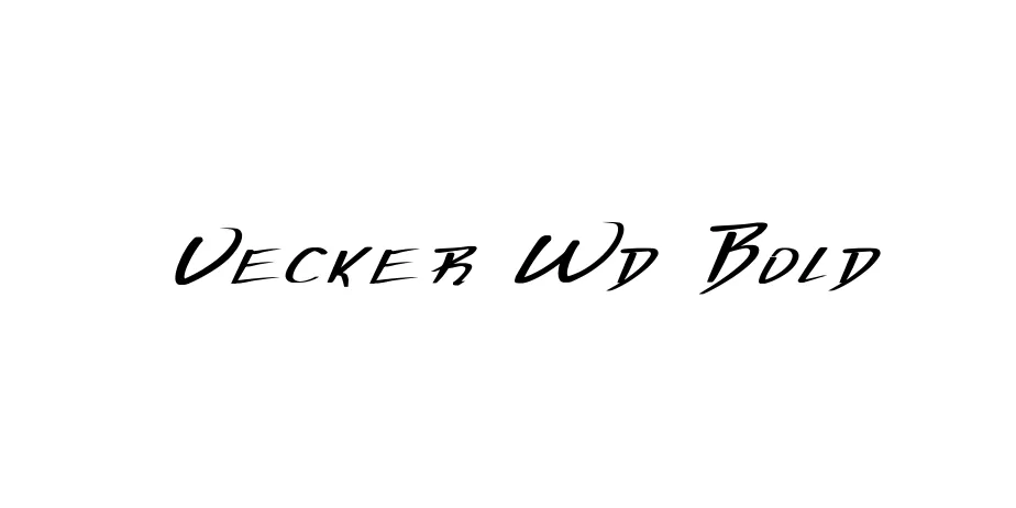 Fonte Vecker Wd Bold