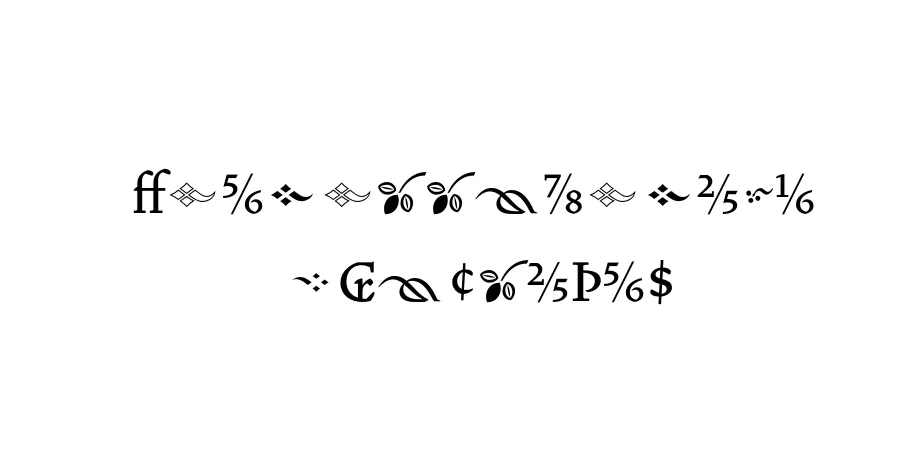 Fonte VendettaMedium Fractions