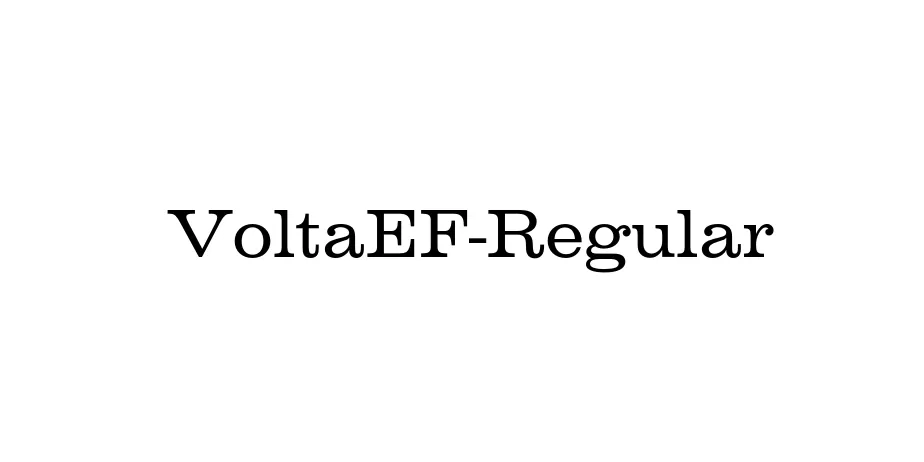 Fonte VoltaEF-Regular