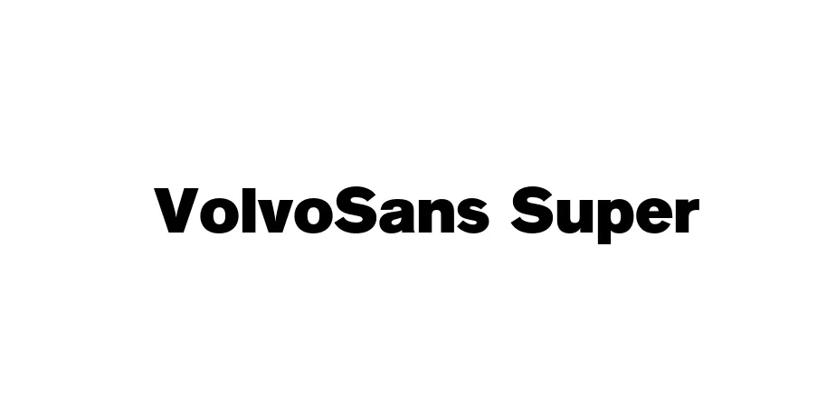 Fonte VolvoSans Super