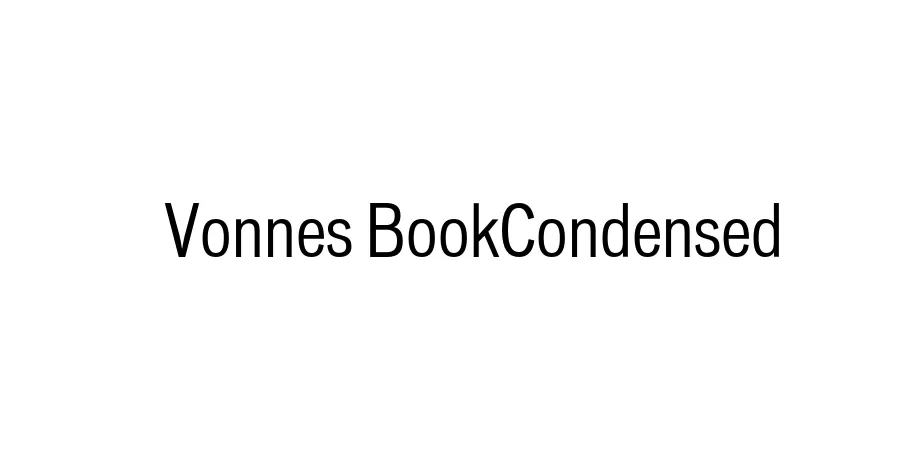 Fonte Vonnes BookCondensed