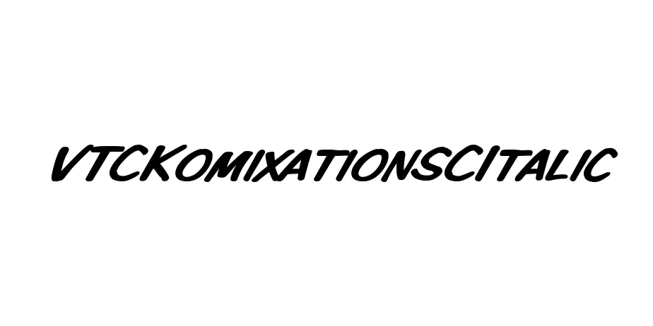 Fonte VTCKomixationSCItalic