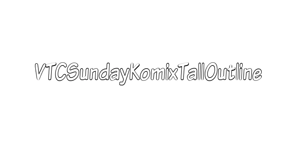 Fonte VTCSundayKomixTallOutline