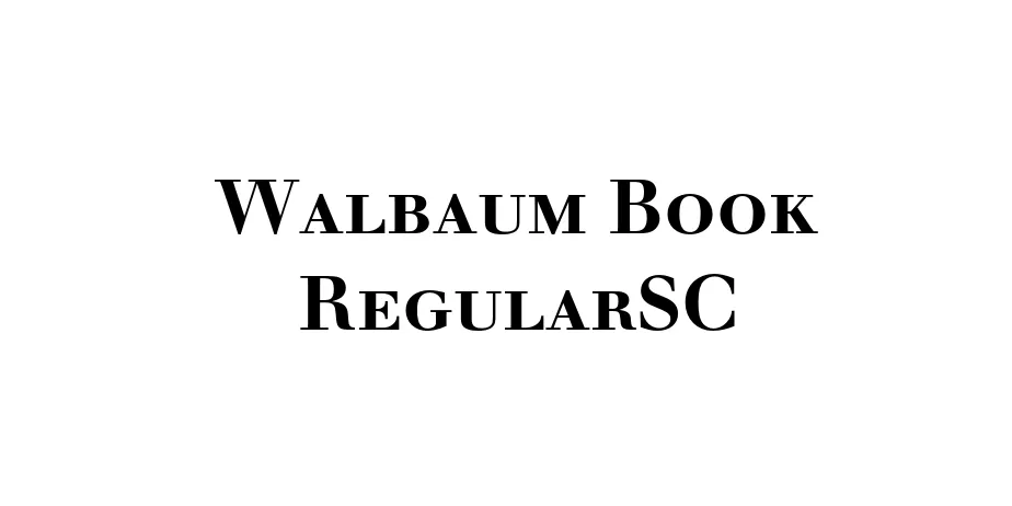 Fonte Walbaum Book RegularSC