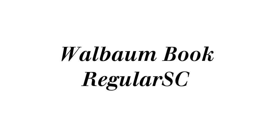 Fonte Walbaum Book RegularSC